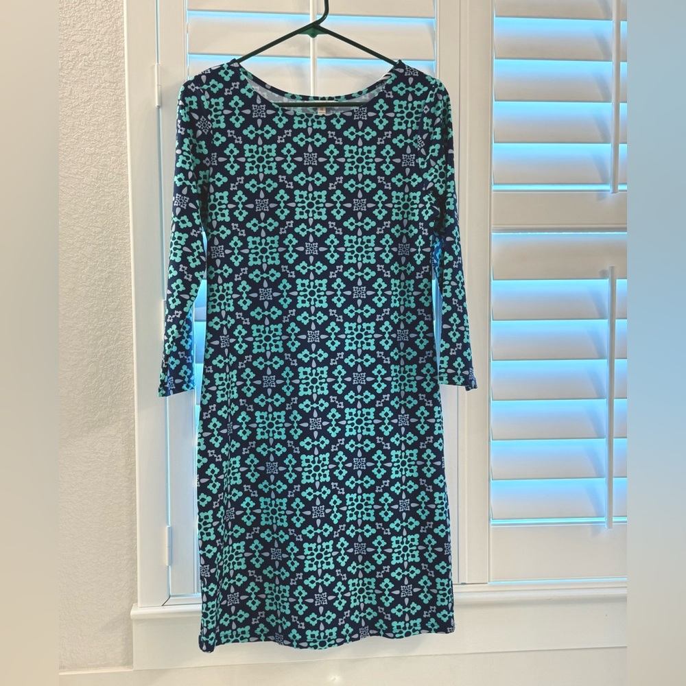 All for Color 3/4 Sleeve Sheath Knee Length Dress, Size Medium